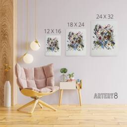 "Artery8 Abstract for Fourth Bauhaus Portfolio Kandinsky Canvas Wall Art Print in White - Size: W12"" x H16""" - thumbnail 4
