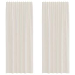 Berkfield Home Voile Curtains with Rod Pockets 2 pcs Cream - thumbnail 3