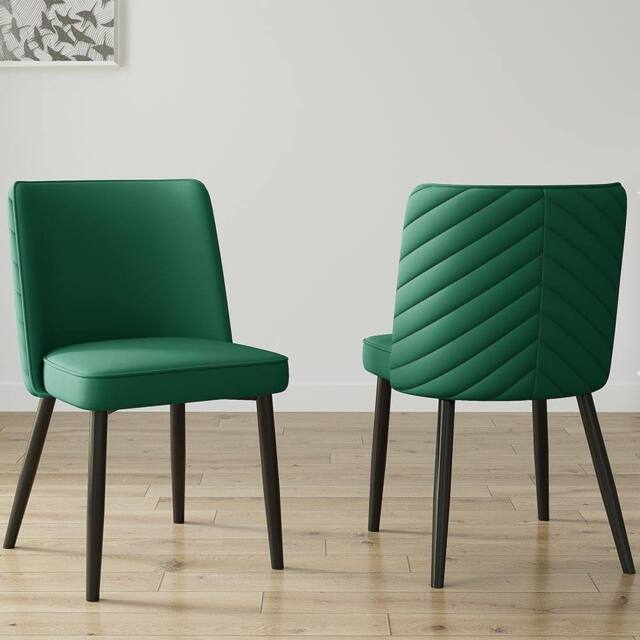 Furniture Maxi Set Of 2 Misa Velvet Dining Chair in Green - image 1
