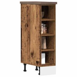 Berkfield Home Bottom Cabinet Old Wood 20x44, 5x81, 5 cm Engineered Wood in Brown - thumbnail 1