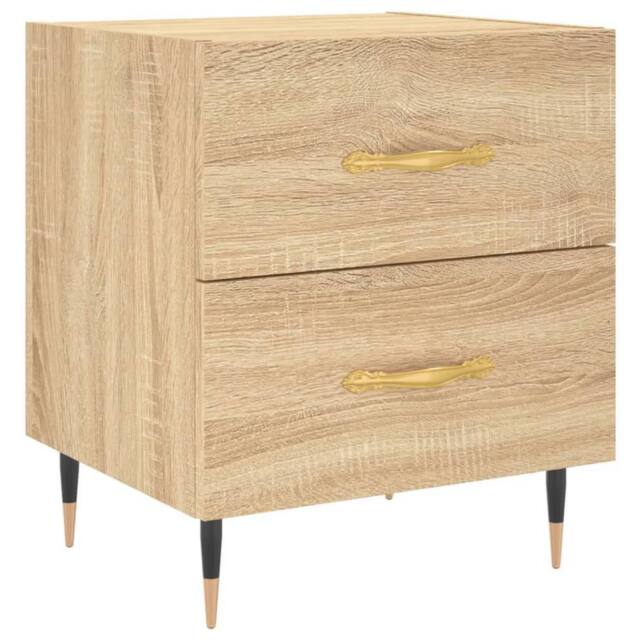 Berkfield Home Bedside Cabinet Sonoma Oak 40x35x47.5 cm Engineered Wood in Tan - image 1