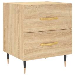 Berkfield Home Bedside Cabinet Sonoma Oak 40x35x47.5 cm Engineered Wood in Tan - thumbnail 1
