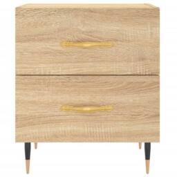 Berkfield Home Bedside Cabinet Sonoma Oak 40x35x47.5 cm Engineered Wood in Tan - thumbnail 6