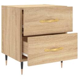 Berkfield Home Bedside Cabinet Sonoma Oak 40x35x47.5 cm Engineered Wood in Tan - thumbnail 5