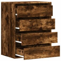 Berkfield Home Corner Chest of Drawers Smoked Oak 60x41x76 cm Engineered Wood in Brown - Size: 60 x 41 x 76 cm - thumbnail 5