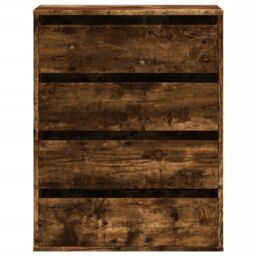 Berkfield Home Corner Chest of Drawers Smoked Oak 60x41x76 cm Engineered Wood in Brown - Size: 60 x 41 x 76 cm - thumbnail 4