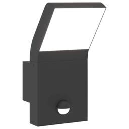 Berkfield Home Outdoor LED Wall Light with Sensor Black Die-cast Aluminium - thumbnail 2