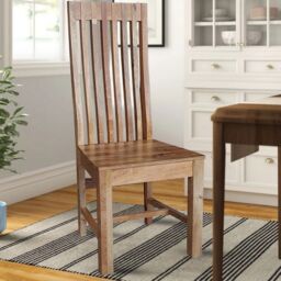 Jaipur Furniture Ltd Geneva Long Back Solid Seat Chair (Set of 2) - Mango Wood - Light Finish in Brown - thumbnail 2