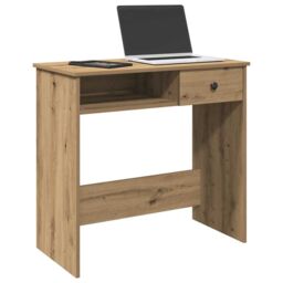 Berkfield Home Desk Artisan Oak 80x40x75 cm Engineered Wood in Brown - Size: 80 x 40 x 75 cm - thumbnail 1