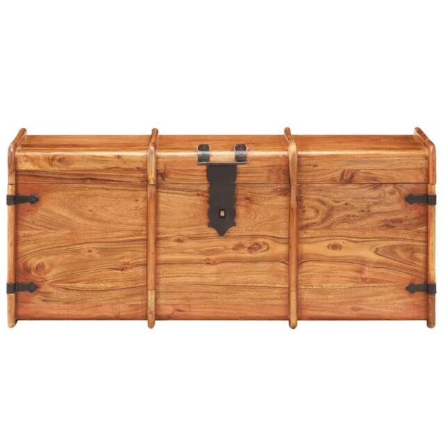 Berkfield Home Storage Chest 90x40x40 cm Solid Acacia Wood in Brown - Size: 90 x 40 x 40 cm - image 1