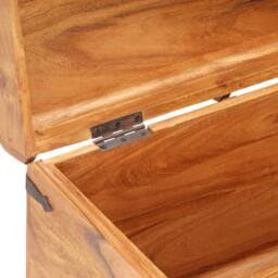 Berkfield Home Storage Chest 90x40x40 cm Solid Acacia Wood in Brown - Size: 90 x 40 x 40 cm - thumbnail 6