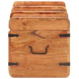 Berkfield Home Storage Chest 90x40x40 cm Solid Acacia Wood in Brown - Size: 90 x 40 x 40 cm - thumbnail 4