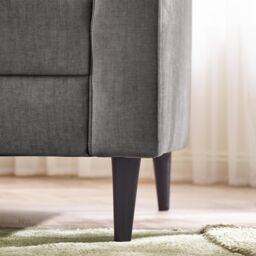FurnitureboxUK Logan Fabric Armchair in Grey - thumbnail 5