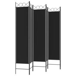 Berkfield Home 6-Panel Room Divider Black 240x200 cm Fabric - thumbnail 5