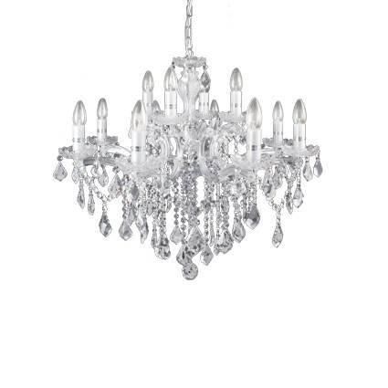 Netlighting Florian 12 Light Chandelier Chrome Finish E14 in Grey