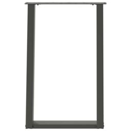 Berkfield Home vidXL Dining Table Legs U-Shaped 2 pcs Anthracite 60x(72-73) cm Steel in Black - thumbnail 5
