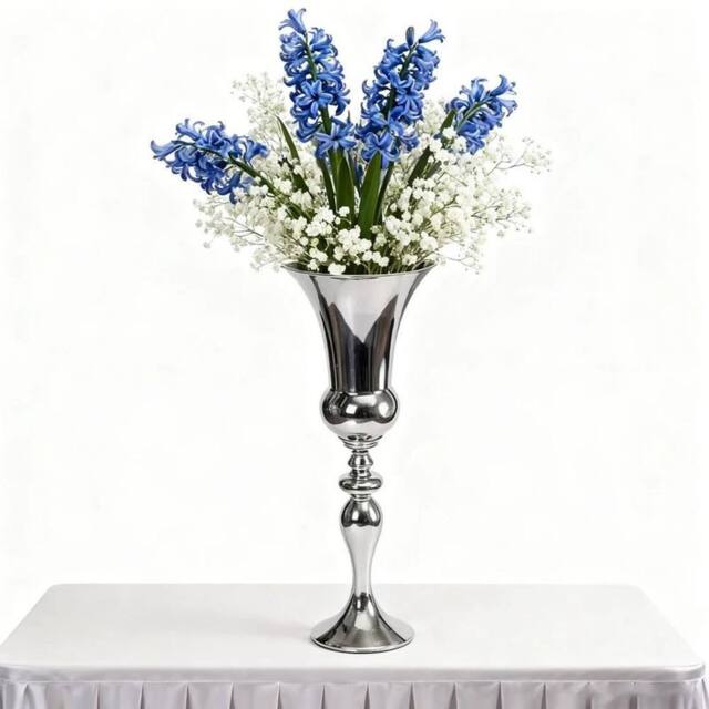 KORVIXA 74CM Stunning Silver Iron Luxury Flower Vase - Size: 100 cm x 100 cm - image 1