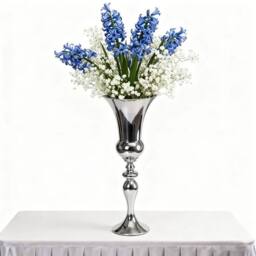 KORVIXA 74CM Stunning Silver Iron Luxury Flower Vase - Size: 100 cm x 100 cm