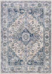 Livabliss Jolie-Vintage Grey Blue Black Burgundy Traditional Boho Living Dining Bedroom Rug in Dark Blue - Size: 160 cm x 220 cm - thumbnail 2