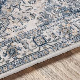 Livabliss Jolie-Vintage Grey Blue Black Burgundy Traditional Boho Living Dining Bedroom Rug in Dark Blue - Size: 160 cm x 220 cm - thumbnail 3