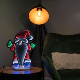 Samuel Alexander Light up Standing Gnome Infinity Decoration on Wooden Base with LEDs - thumbnail 2