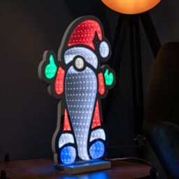 Samuel Alexander Light up Standing Gnome Infinity Decoration on Wooden Base with LEDs - thumbnail 3