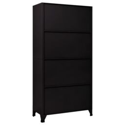 Berkfield Home Locker Cabinet Black 90x45x180 cm Steel - Size: 90 x 45 x 180 cm - thumbnail 5