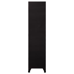 Berkfield Home Locker Cabinet Black 90x45x180 cm Steel - Size: 90 x 45 x 180 cm - thumbnail 4