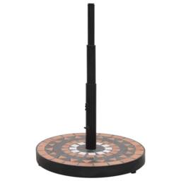 Berkfield Home Parasol Base Terracotta & White Round 12 kg in Brown - thumbnail 3