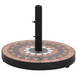 Berkfield Home Parasol Base Terracotta & White Round 12 kg in Brown - thumbnail 2