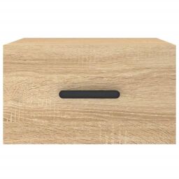 Berkfield Home Wall-mounted Bedside Cabinets 2 pcs Sonoma Oak 35x35x20 cm in Brown - Size: 35 x 35 x 20 cm - thumbnail 6