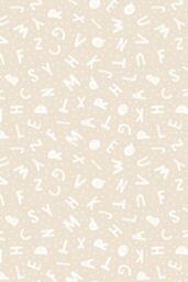 Hoopla Walls Alphabet Jumble 10m Matt Wallpaper in Natural - thumbnail 2