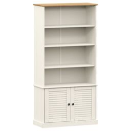 Berkfield Home Bookcase VIGO White 85x35x170 cm Solid Wood Pine - Size: 85 x 35 x 170 cm - thumbnail 2