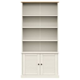 Berkfield Home Bookcase VIGO White 85x35x170 cm Solid Wood Pine - Size: 85 x 35 x 170 cm - thumbnail 4