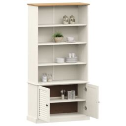 Berkfield Home Bookcase VIGO White 85x35x170 cm Solid Wood Pine - Size: 85 x 35 x 170 cm - thumbnail 3