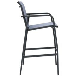 Berkfield Home Garden Bar Chairs 2 pcs Grey Textilene - thumbnail 4