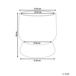 Wyld and Coco Grey Round Plant Pot Concrete Style Weather Resistant - thumbnail 3