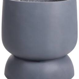 Wyld and Coco Grey Round Plant Pot Concrete Style Weather Resistant - thumbnail 2