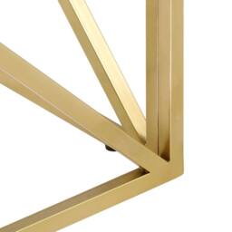 Berkfield Home Coffee Table Gold Stainless Steel & Tempered Glass - thumbnail 6