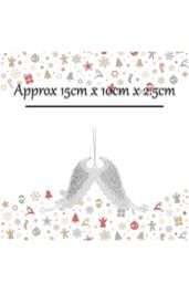 VFM e-Store Christmas Tree Decoration Hanging Glitter Snowflake Angel Wings Silver - thumbnail 2