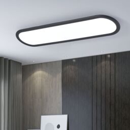 Garwarm 1 - Light 70cm Simple Rectangle Acrylic LED Flush Mount in Black - thumbnail 5