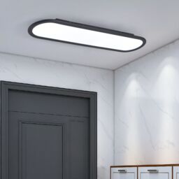 Garwarm 1 - Light 70cm Simple Rectangle Acrylic LED Flush Mount in Black - thumbnail 2