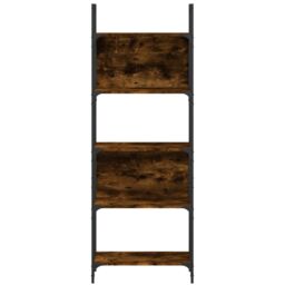 Berkfield Home Bookshelf 5-Tier Smoked Oak 60.5x24x166.5 cm Engineered Wood in Brown - thumbnail 5