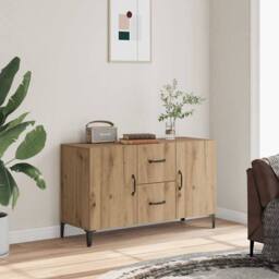 Berkfield Home Sideboard Artisan Oak 100x36x60 cm Engineered Wood in Brown - Size: 100 x 36 x 60 cm - thumbnail 2