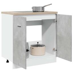 Berkfield Home Sink Bottom Cabinet Lyon Concrete Grey 80x46x81.5 cm Engineered Wood - thumbnail 5
