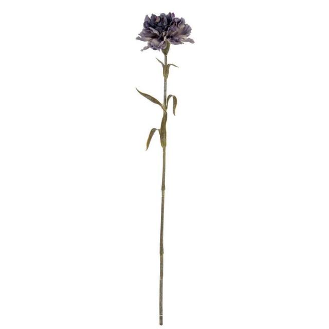 Lemon Pavilion Furniture and Decor Carnation Stem Artificial Flower - Plastic - L11 x W10 x H56 cm Purple - image 1