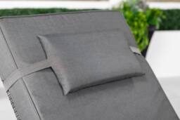 Thats Furniture Rattan Sun Lounger Sun bed 6 Recline Positions with Cover in Grey - thumbnail 6