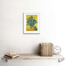 "Artery8 Wall Art Print Van Gogh Irises Painting Framed in White - Size: W7"" x H9""" - thumbnail 2