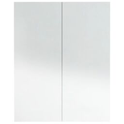Berkfield Home Bathroom Mirror Cabinet 60x15x75 cm MDF Shining White - Size: 60 x 15 x 75 cm - thumbnail 5