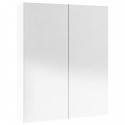 Berkfield Home Bathroom Mirror Cabinet 60x15x75 cm MDF Shining White - Size: 60 x 15 x 75 cm - thumbnail 4